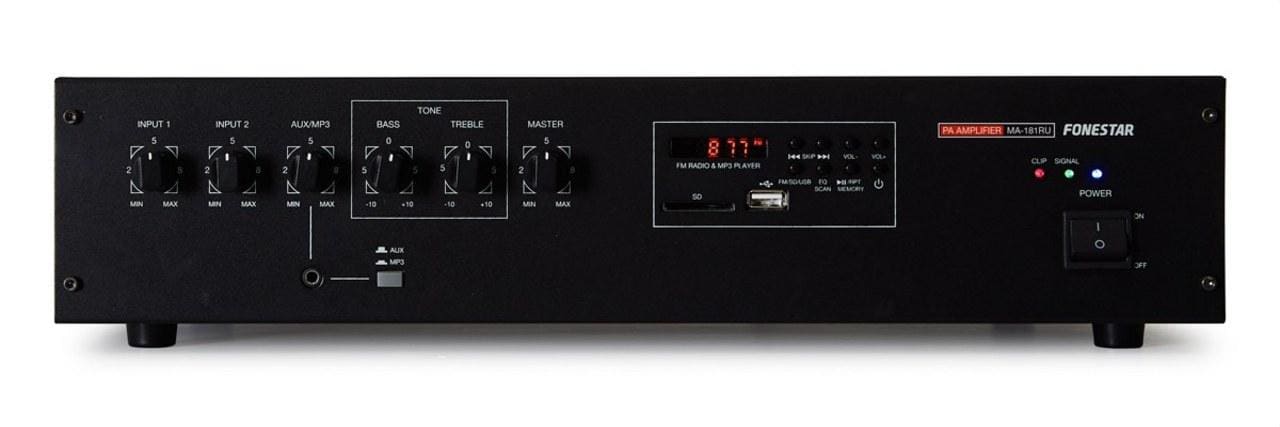 FONESTAR - Amplificador de megafonía / reproductor USB / SD / mp3 180W RMS