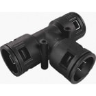 ERMA - Derivación en T plástico ROT-PA 2x28,5 negro