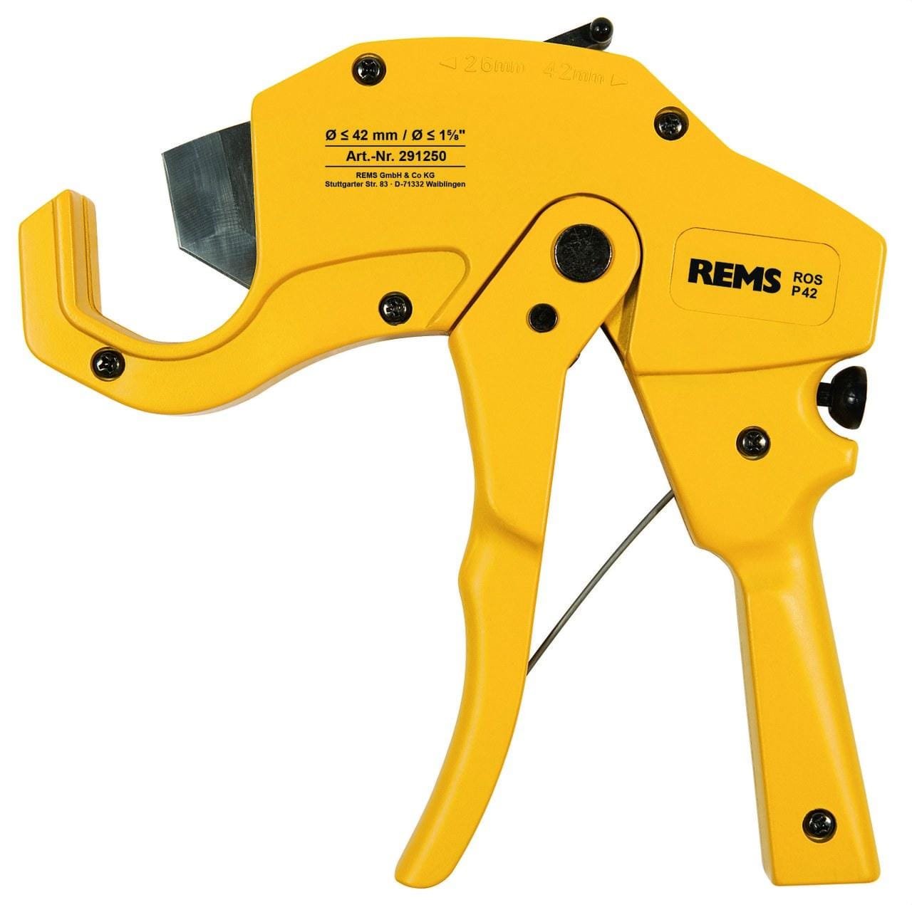 REMS - Tijera para tubo plástico ROS P42 diámetro 42mm