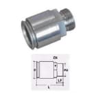 GAESTOPAS - Racor acoplamiento rápido M25x1,5 acero inoxidable