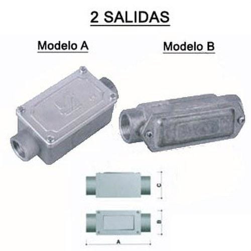 GAESTOPAS - Caja derivación rosca 3 salidas M20x1,5 118x67x42