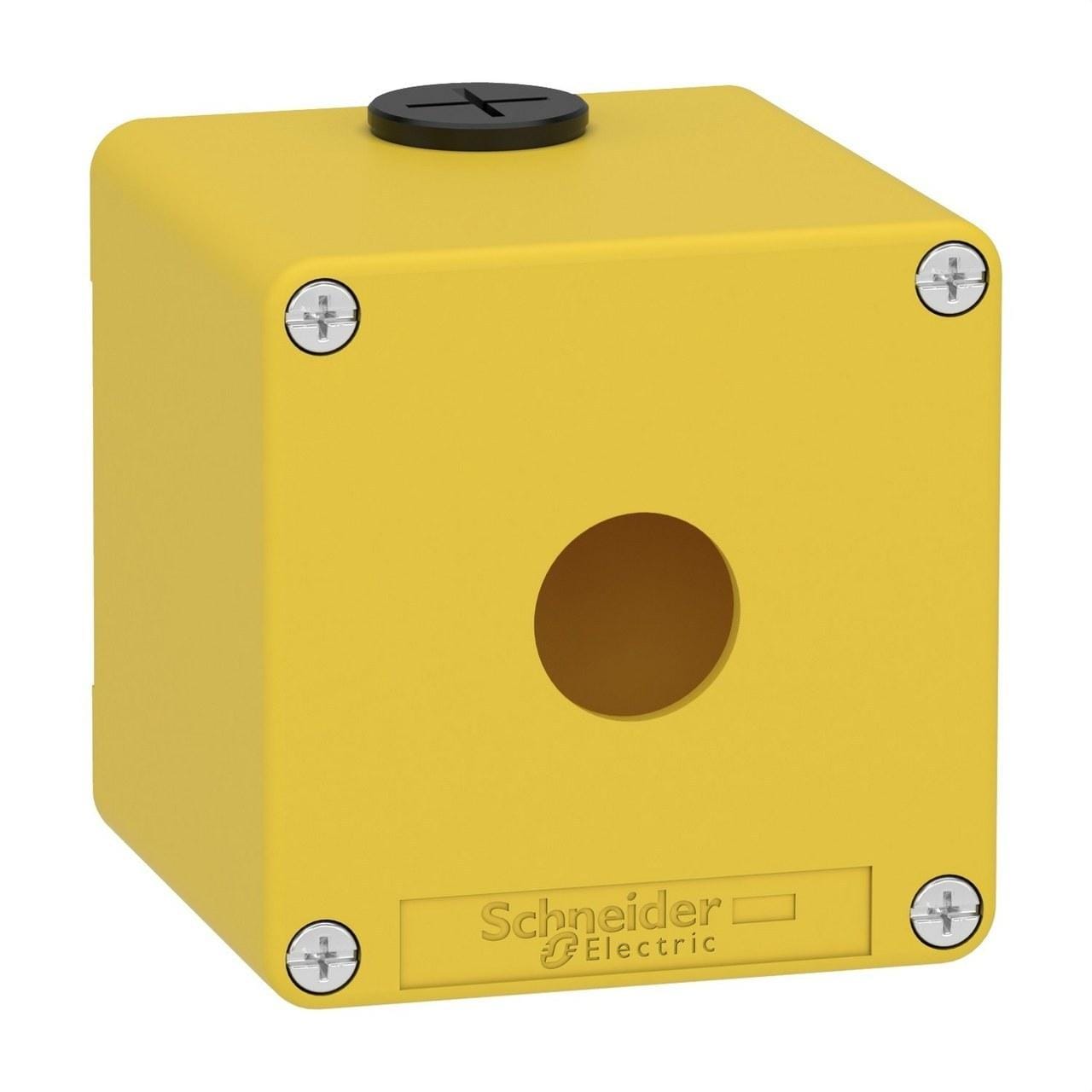 Schneider Electric - Caja vacía con 1 orificio amarilla