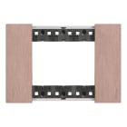 BTICINO - Placa embellecedora Living Now de color Cobre - 3 módulos