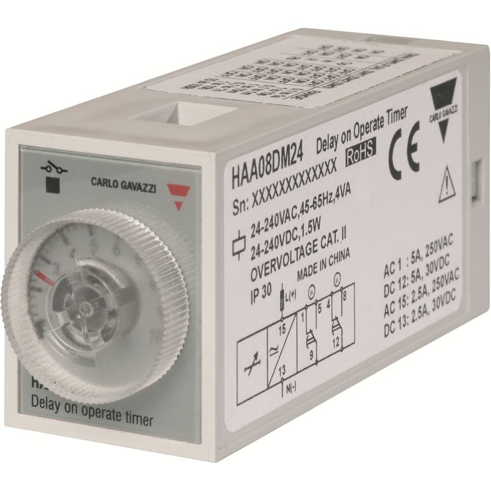 CARLO GAVAZZI - Temporizador HAA08DM24 DPDT 8 PIN 24-240V