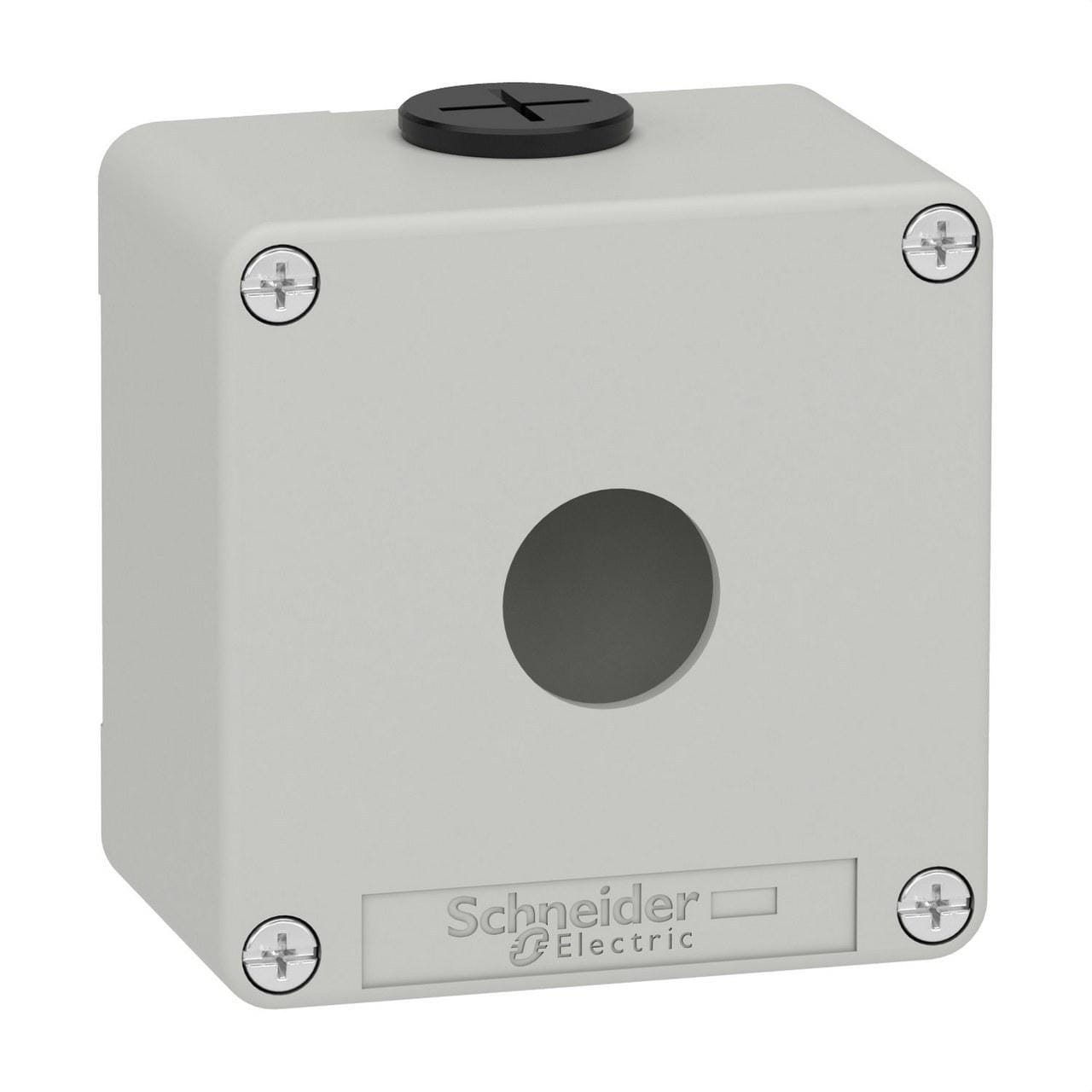 Schneider Electric - Caja vacía con 1 orificio gris