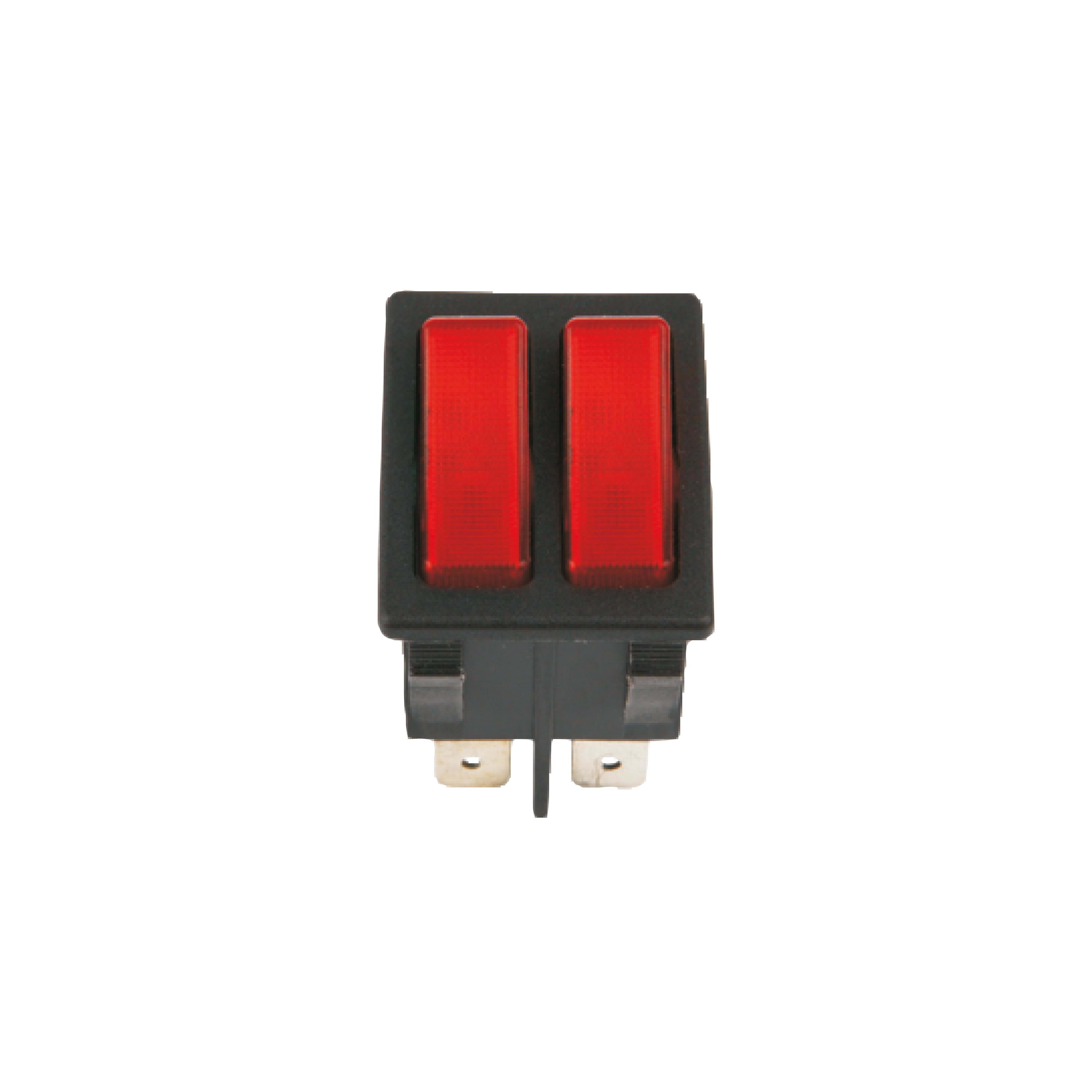 GAVE - 2 INTERRUPTOR TECLA LUMIN.1P ROJO-ROJO
