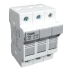 GAVE - PORTAFUSIBLE  10X38 3P+N 32A.CARRIL DIN