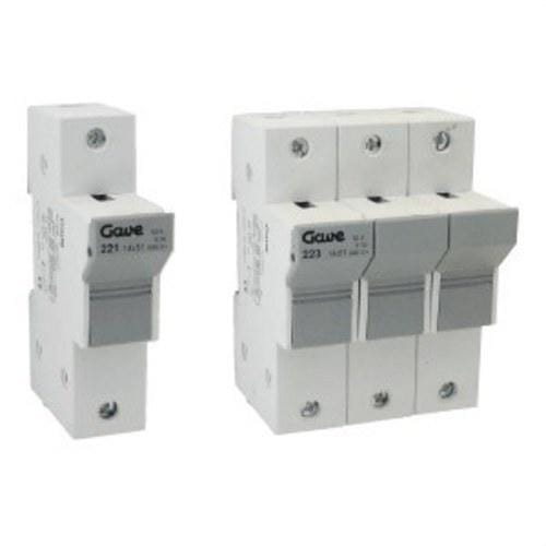 GAVE - PORTAFUSIBLE  14X51 3P+N 50A.RAIL DIN