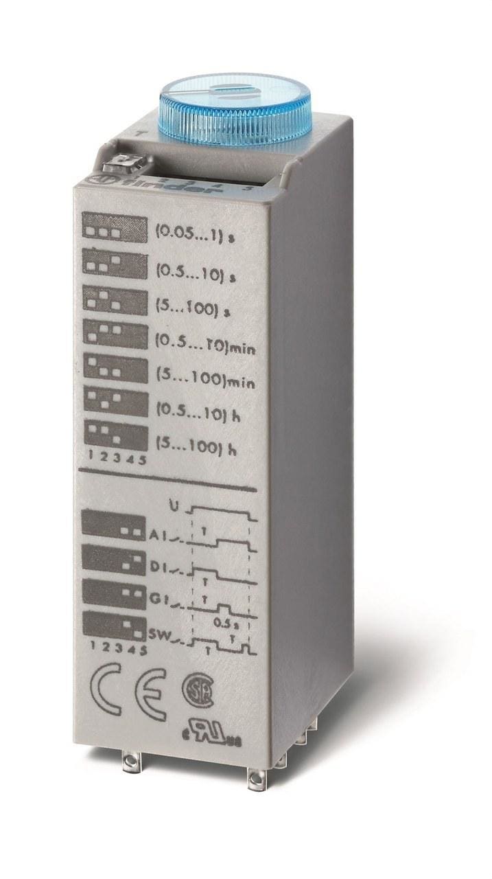 FINDER - Relé temporizador enchufable multifunción SERIE 85, 4 contactos conmutados, 7A, 230...240V AC/DC