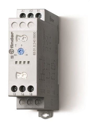 FINDER - Temporizador modular multifunción SERIE 83, 1 contacto conmutado, 16A, 24...240V AC/DC (emb.1u)