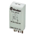 FINDER - Módulo de señalización y protección CEM SERIE 99, 6...220V DC, diodo (polaridad estándar)