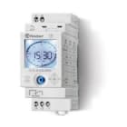 FINDER - Interruptor horario semanal SERIE 12, NFC, ancho 35mm, 1 contacto conmutado 16A, 110/230V AC/DC reserva de marcha