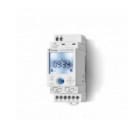 FINDER - Interruptor horario semanal SERIE 12, NFC, ancho 35mm, 2 contactos conmutados 16A, 110/230V AC/DC reserva de marcha