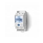 FINDER - Interruptor horario semanal Astro SERIE 12, NFC, ancho 35mm, 2 contactos conmutados, 16A 110/230V AC/DC reserva de marcha