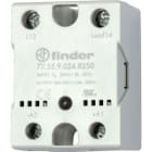 FINDER - Relé de estado sólido SERIE 77, 1 salida NA 50A, montaje en panel, 230V AC, salida 230V AC, tipo relé, conexión zero crossing