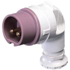GEWISS - Clavija 90° móvil 2P 16A 20-25V 50-60Hz conexionado de tornillo violeta IP44
