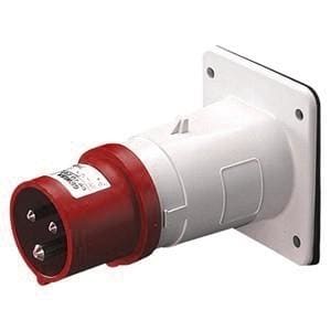 GEWISS - Clavija fija de empotrar conexionado de tornillo 3P+T 32A 380-415V 50-60Hz 6h rojo IP44