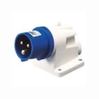GEWISS - Clavija fija de pared 90° conexionado de tornillo 2P+T 16A 200-250V 50-60Hz 6h azul IP44