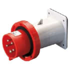 GEWISS - Clavija fija de empotrar conexionado de tornillo 3P+N+T 32A 380-415V 50-60Hz 6h rojo IP67