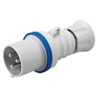 GEWISS - Clavija móvil recta HP conexionado de tornillo 2P+T 16A 200-250V 50-60Hz 6h azul IP44/54