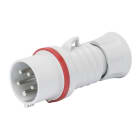 GEWISS - Clavija móvil recta HP conexionado de tornillo 3P+N+T 32A 380-415V 50-60Hz 6h rojo IP44/54