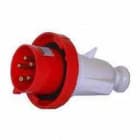 GEWISS - Clavija móvil recta HP conexionado de tornillo 3P+N+T 16A 380-415V 50-60Hz 6h rojo IP66/67/68/69
