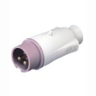 GEWISS - Clavija móvil recta 2P 16A 20-25V 50-60Hz conexionado de tornillo violeta IP44