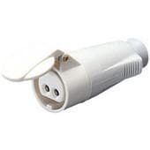 GEWISS - Clavija móvil recta conexionado de tornillo 3P 32A 20-25V/40-45V 50-60Hz 10h blanco IP44