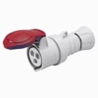 GEWISS - Base móvil recta HP conexionado de tornillo 3P+T 32A 380-415V 50-60Hz 6h rojo IP44/54