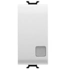 GEWISS - Pulsador 1P 250V AC NA 16A luminoso con lente neutra reemplazable 1 módulo en blanco
