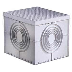 GEWISS - Arqueta cuadrada con fondo plano troquelado tapa de alta resistencia 550x550x520mm