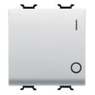 GEWISS - Interruptor 2P de 16AX 250V AC con símbolo 0/1 2 módulos en blanco