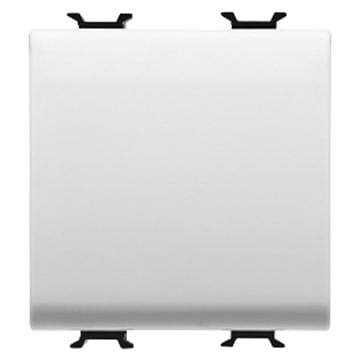 GEWISS - Conmutador 1P de 16AX 250V AC con llave 2 módulos en blanco