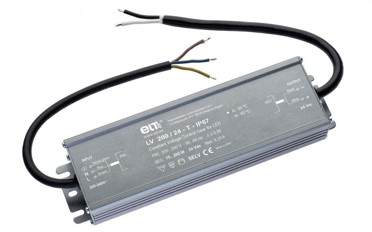 ELT - Equipo de alimentación LV 100/24-T-IP67 200-240V 0?100W 24V para módulos LED