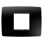 GEWISS - Placa One 2 módulos en tecnopolímero negro tóner