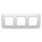 GEWISS - Placa One International con 2+2+2 módulos horizontales en tecnopolímero blanco leche
