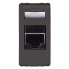 GEWISS - Base RJ45 1 módulo 4 pares categoría 5e FTP conexión toolless negro