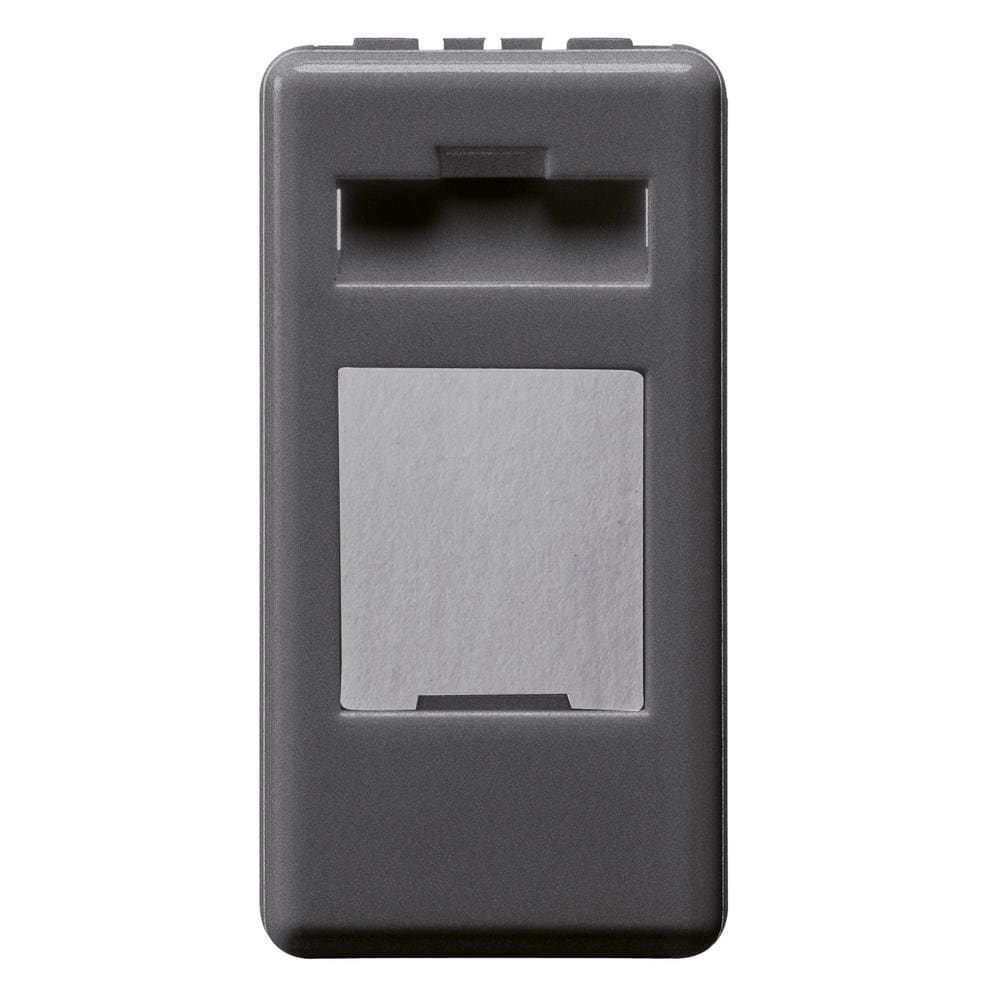 GEWISS - Adaptador 1 módulo preparado para alojamiento de conectores de datos AMP / Keystone Jack negro