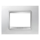 GEWISS - Placa Lux 3 módulos en tecnopolímero blanco leche