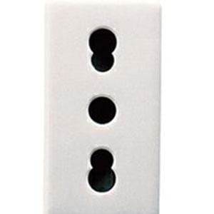 GEWISS - Base SYSTEM P11-P17 2P+T 16A bivalente 250V AC 1 módulo norma italiana blanco