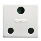 GEWISS - Base 2P+T 16A 250V AC 2 módulos norma británica blanco