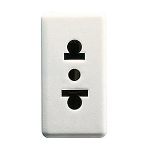 GEWISS - Base 2P+T 10-15A 250-125V AC 1 módulo norma euroamericana blanco
