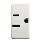 GEWISS - Base 2P+T 15A 250-125V AC con clavijas planas paralelas horizontales 1 módulo norma USA blanco