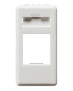 GEWISS - Adaptador 1 módulo preparado para alojamiento de conectores de datos AMP / Keystone Jack blanco