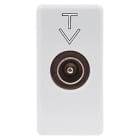 GEWISS - Base coaxial de TV 1 módulo pasante 10dB apantallado clase A conector IEC M 9,5mm blanco