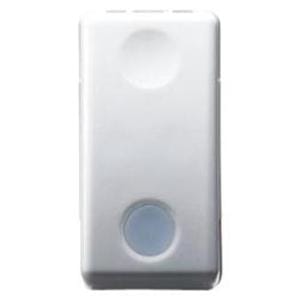 GEWISS - Interruptor 2P 250V AC 16AX luminoso con lente neutra reemplazable 1 módulo en blanco