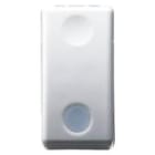 GEWISS - Interruptor 2P 250V AC 16AX luminoso con lente neutra reemplazable 1 módulo en blanco