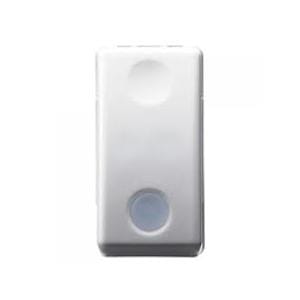 GEWISS - Pulsador 1P NA 10 A 250V AC con lente neutra reemplazable 1 módulo en blanco
