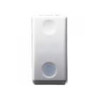 GEWISS - Pulsador 1P NA 10 A 250V AC con lente neutra reemplazable 1 módulo en blanco