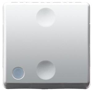 GEWISS - Pulsador 1P 250V AC NA de 10A iluminable 2 módulos en blanco